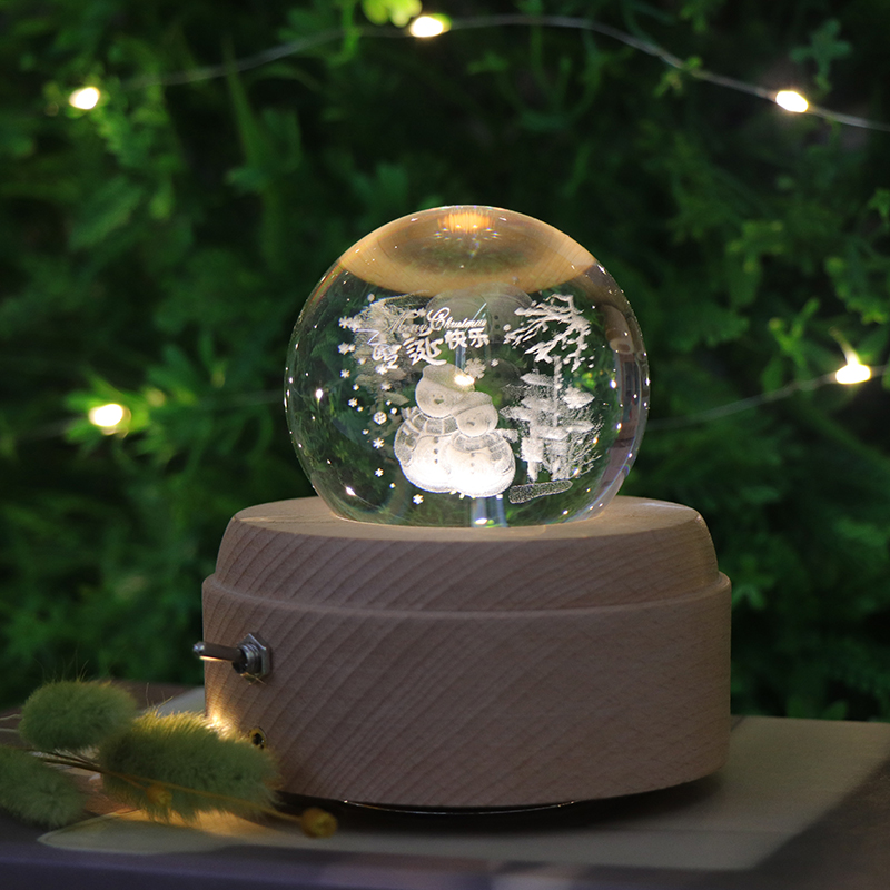 Рождественская подарочная лампа 3D Crystal Night Light для спальни