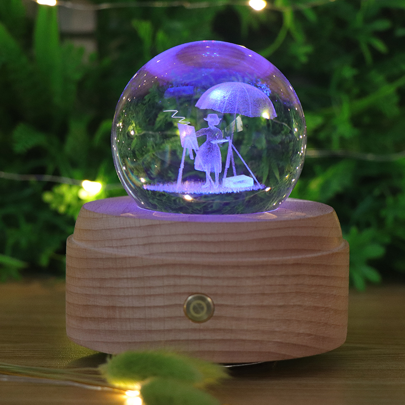 RGB Crystal Ball Night Light с музыкальной коробкой