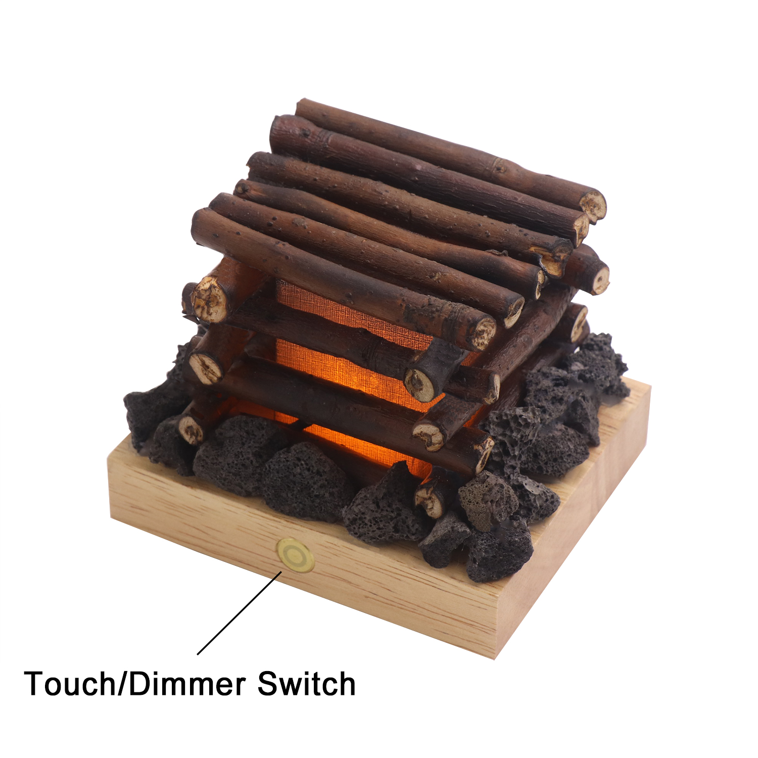 Настоящая лампа для настроения в ручной работы с горящим звуком с горящим звуком