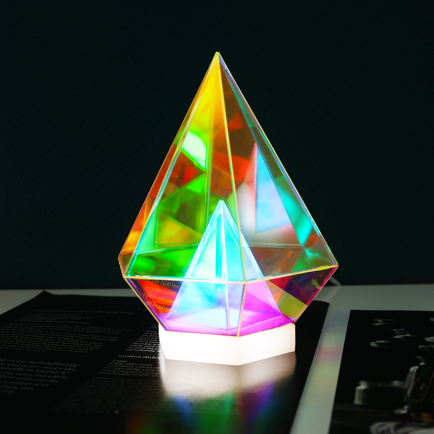 USB Cube 3D -акриловая лампа красочная светодиодная ночная комната для спальни 