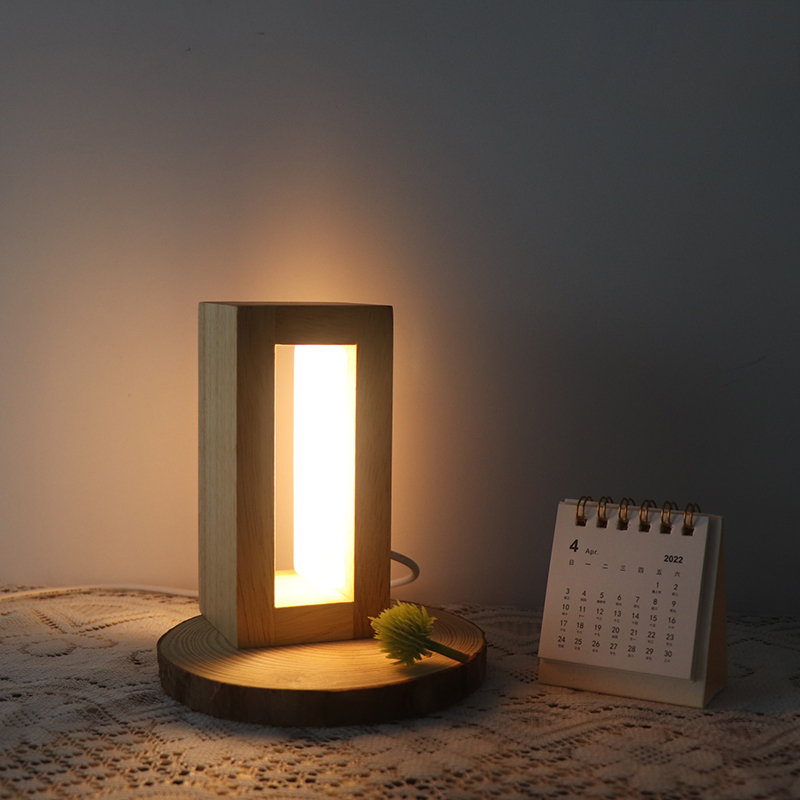 Ins creative Simple Simple Wood Desk Lamp