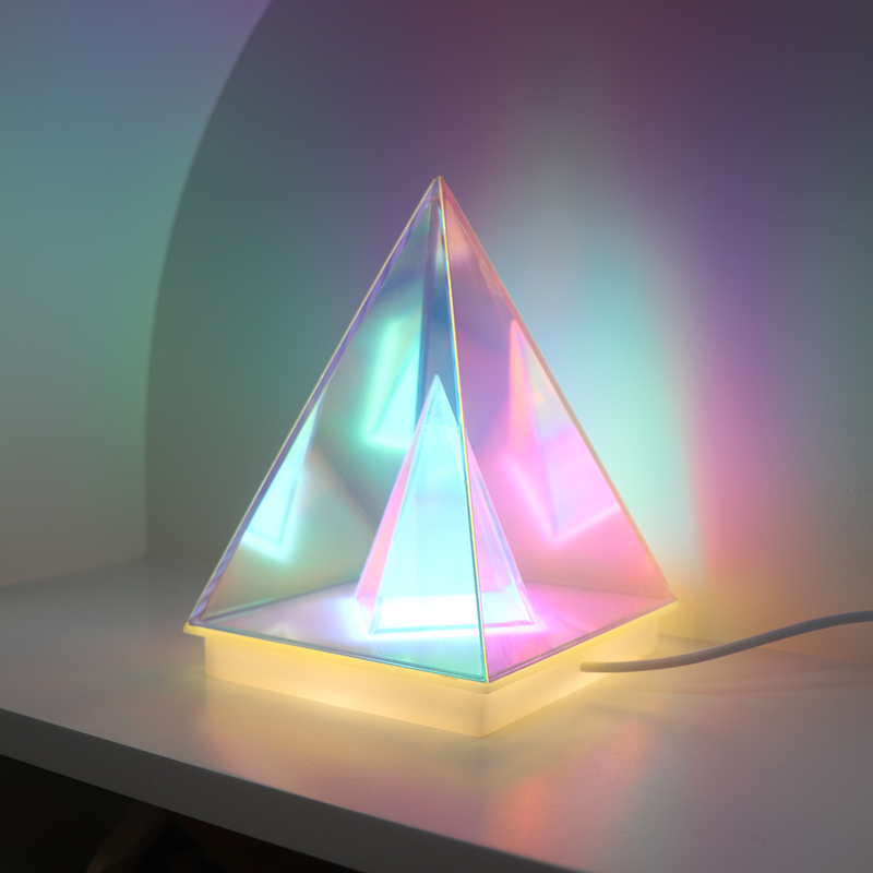 Треугольная 3D-иллюзия акриловая светодиодная лампа