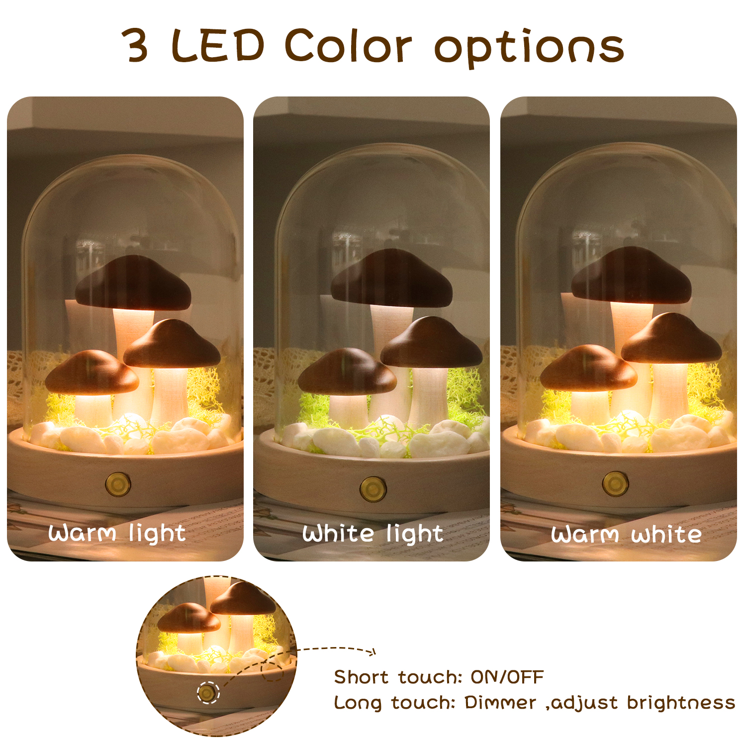 Амазонка беспроводные настольные лампы грибные лампы винтажные ночные огни