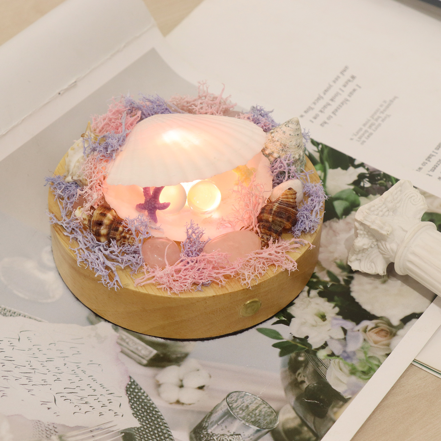 Ручная раковина ручной раковины маленькая настольная лампа с волновым звуком