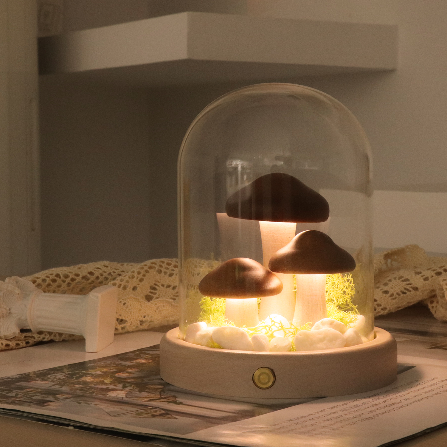 Амазонка беспроводные настольные лампы грибные лампы винтажные ночные огни