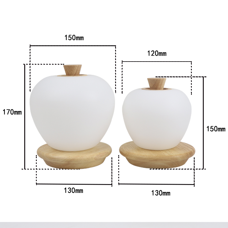 Перезаряжаемая яблочная прикроватная настольная лампа